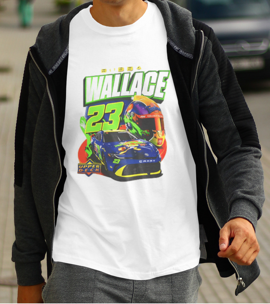 Bubba Wallace 23XI Racing Upper Deck Collectibles NASCAR Camry Helmet T-Shirt