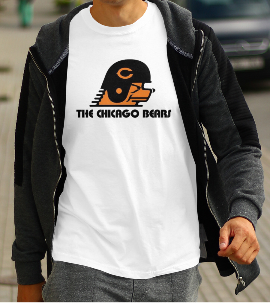 The Chicago Bears Helmet Logo And Balaclava T-Shirt