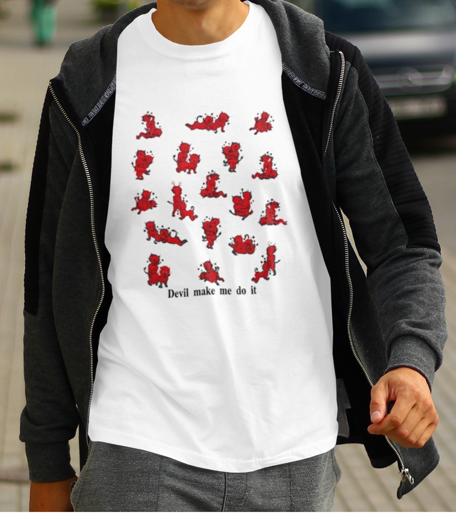 Drake Devil Make Me Do It Mischievous Red Cartoon Characters T-Shirt