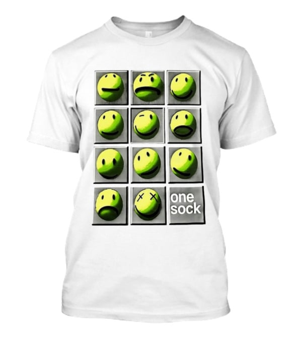 Emotions Smile Face Expressions One Sock T-Shirt