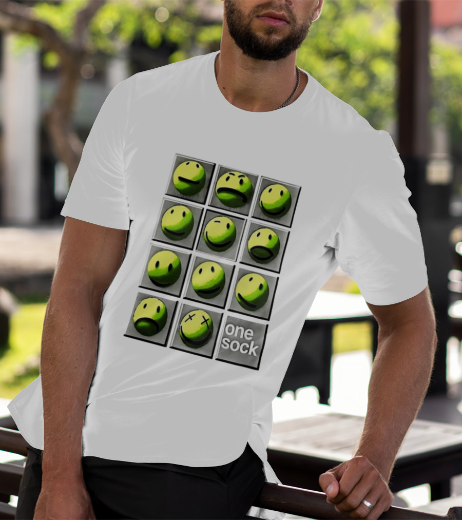 Emotions Smile Face Expressions One Sock T-Shirt