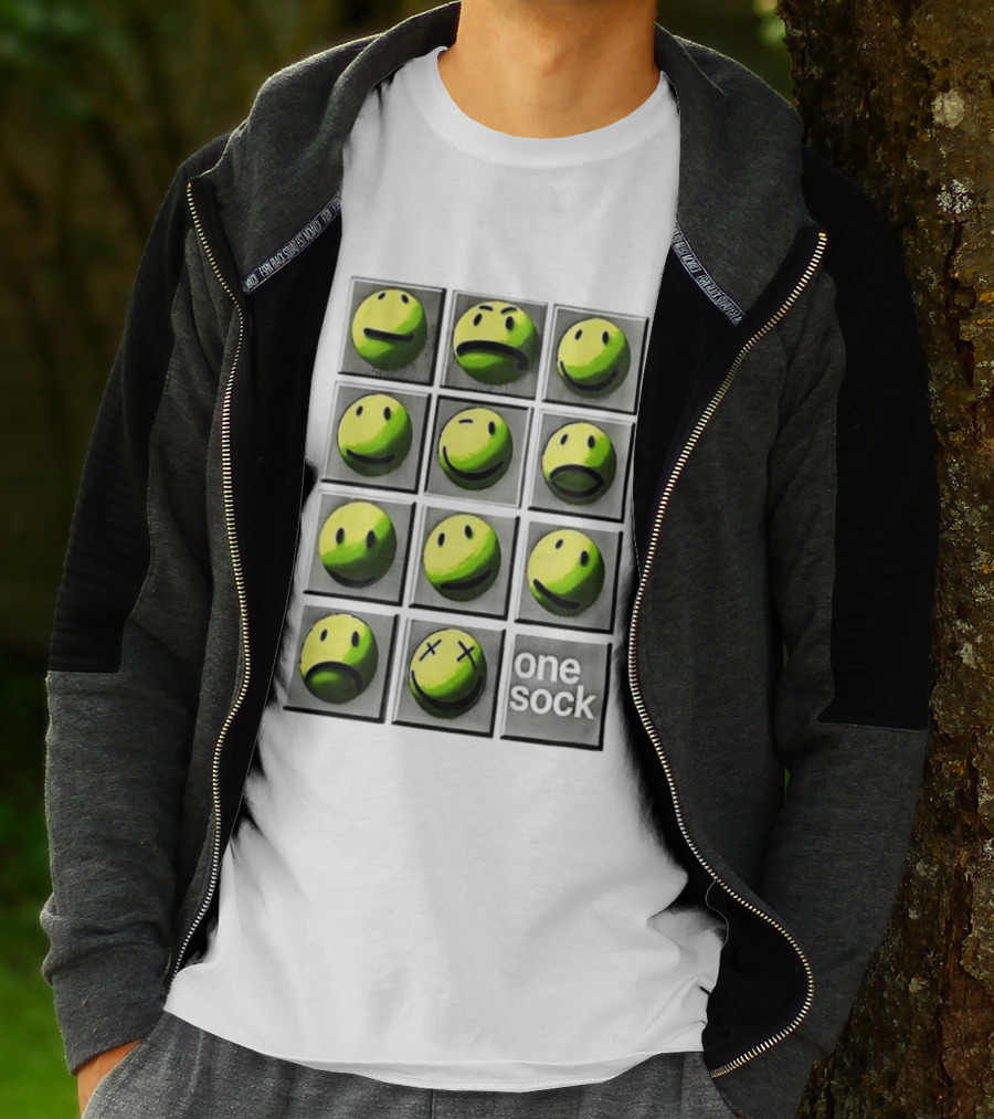 Emotions Smile Face Expressions One Sock T-Shirt