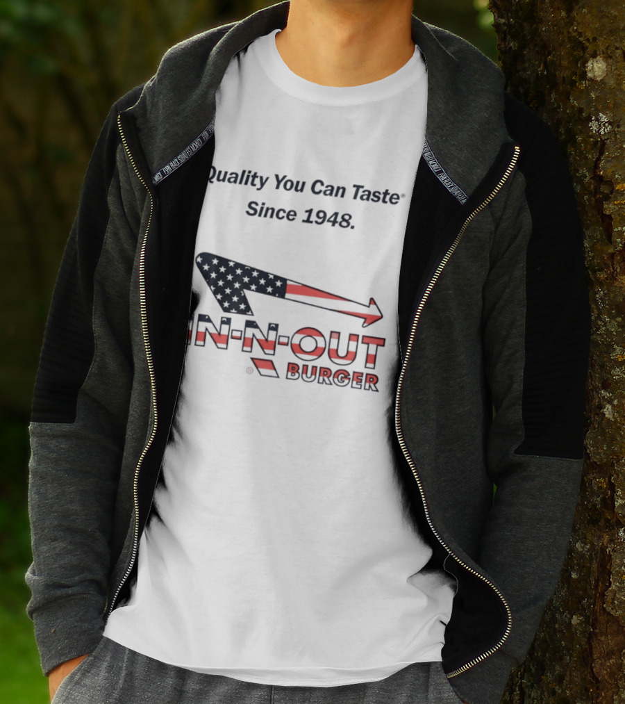 In N Out Burger Quality You Can Taste Since 1948 American Flag T-Shirt