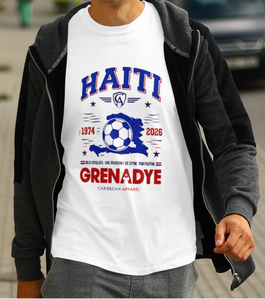 Haiti 1974 2026 Grenadye Haitian Football Caribbean Annakil T-Shirt