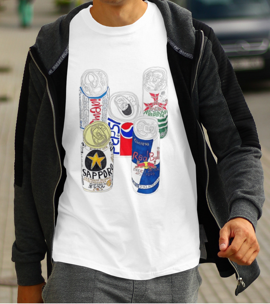 Sapporo Pepsi Mitsuya Cider Red Bull Drink Can T-Shirt