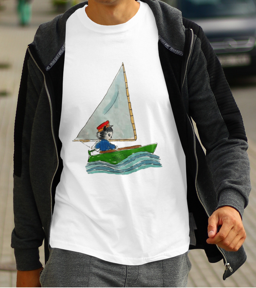Sailing Kitty With Red Hat I Need To Return From Whence I Came Bestie T-Shirt