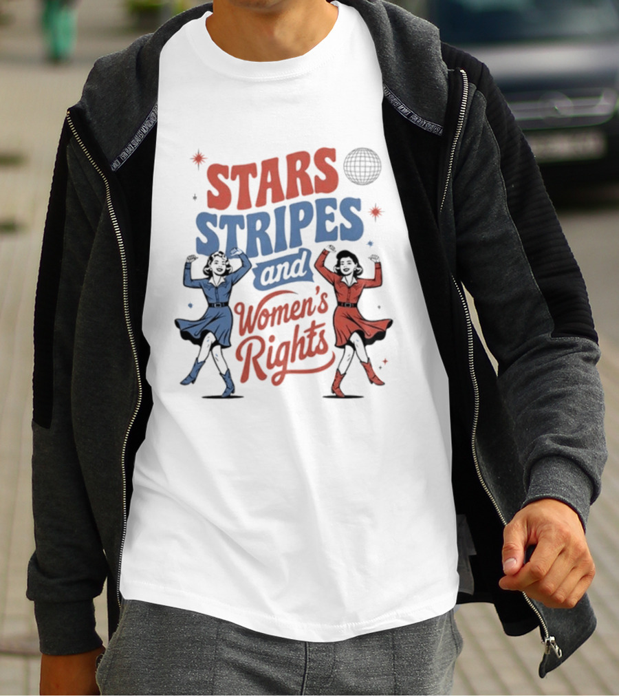 Stars Stripes And Women's Rights 4th Of July Equality Empowerment Celebration T-Shirt