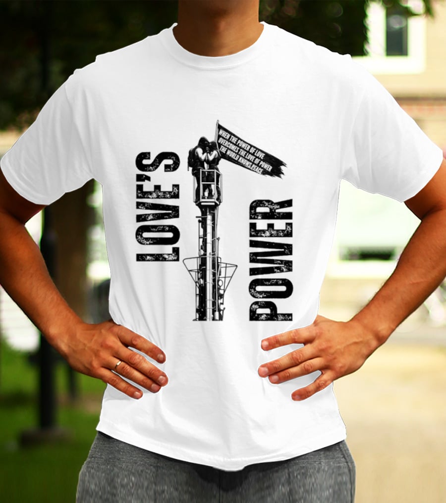 Love's Power Angela Nikolau And Ivan Beerkus Tower Embrace T-Shirt