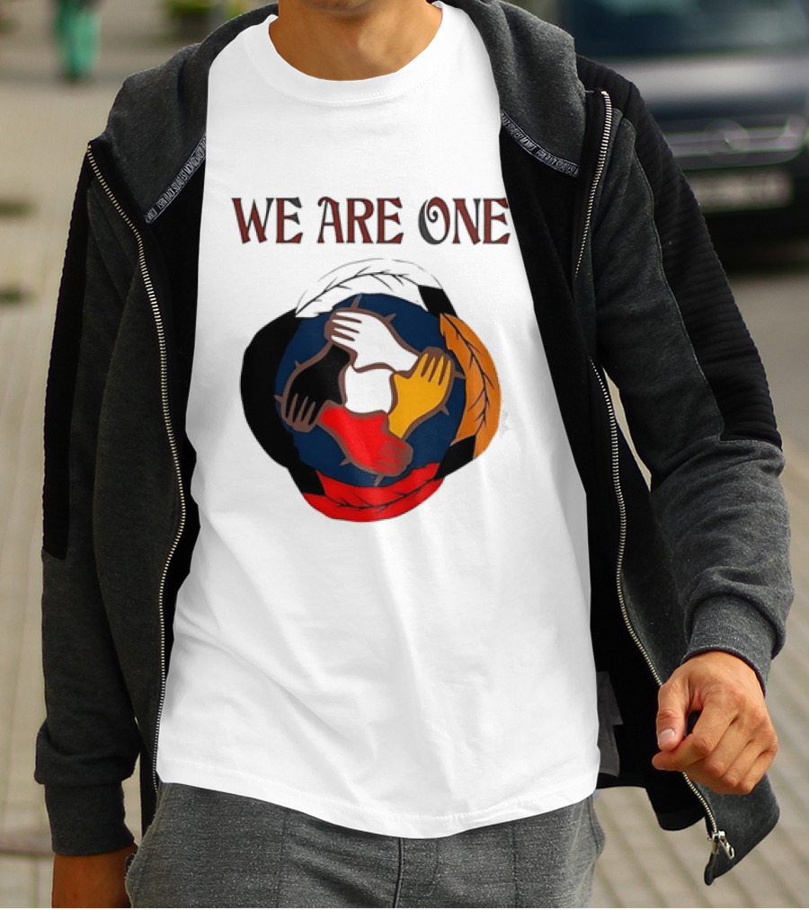 We Are One Multicolored Unity Hands T-Shirt