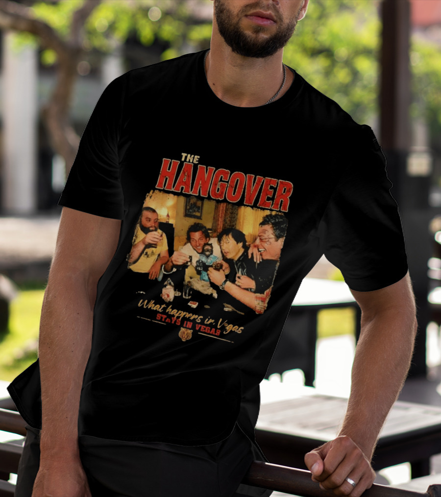 The Hangover Alan Phil Stu Mr Chow What Happens In Vegas Stays In Vegas T-Shirt