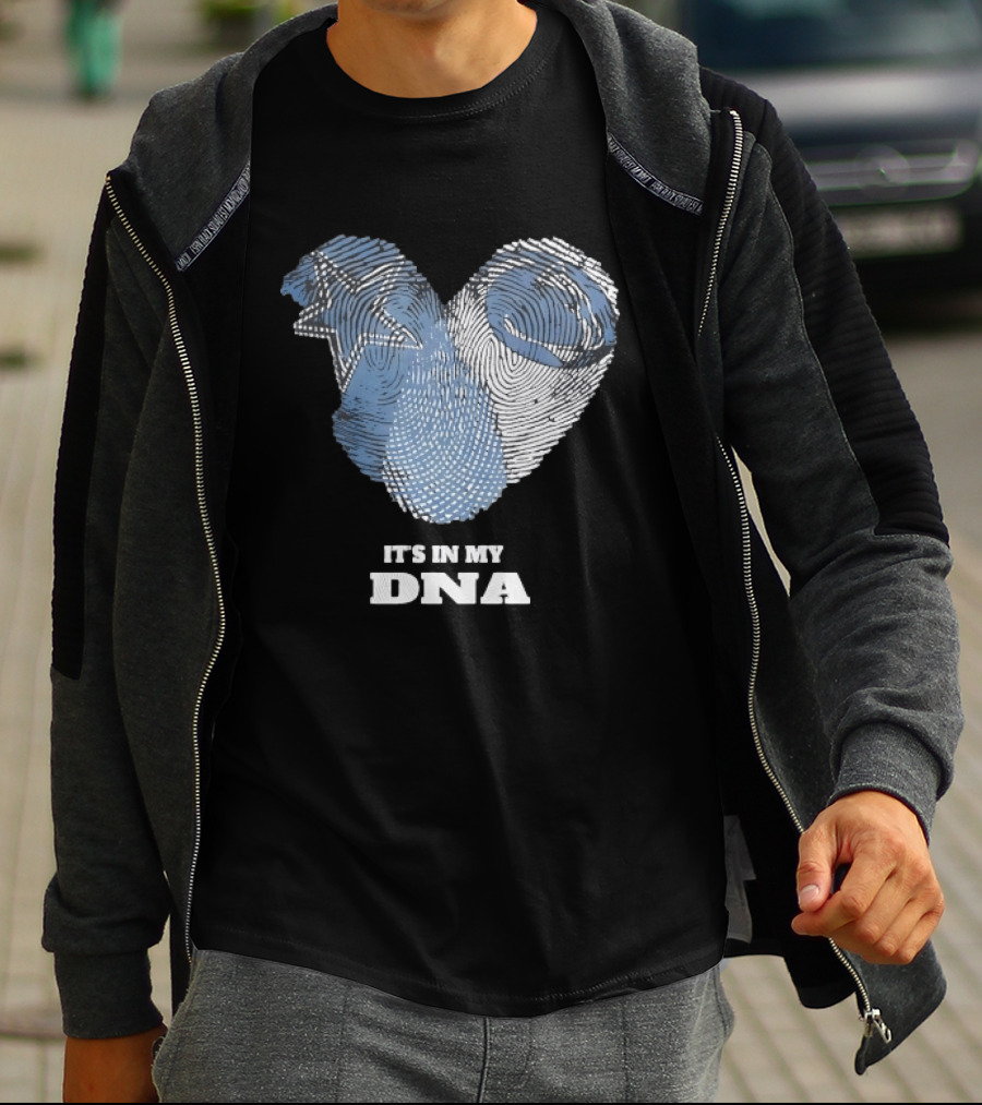 Dallas Cowboys Heart It's In My DNA Football Team Fan Pride T-Shirt
