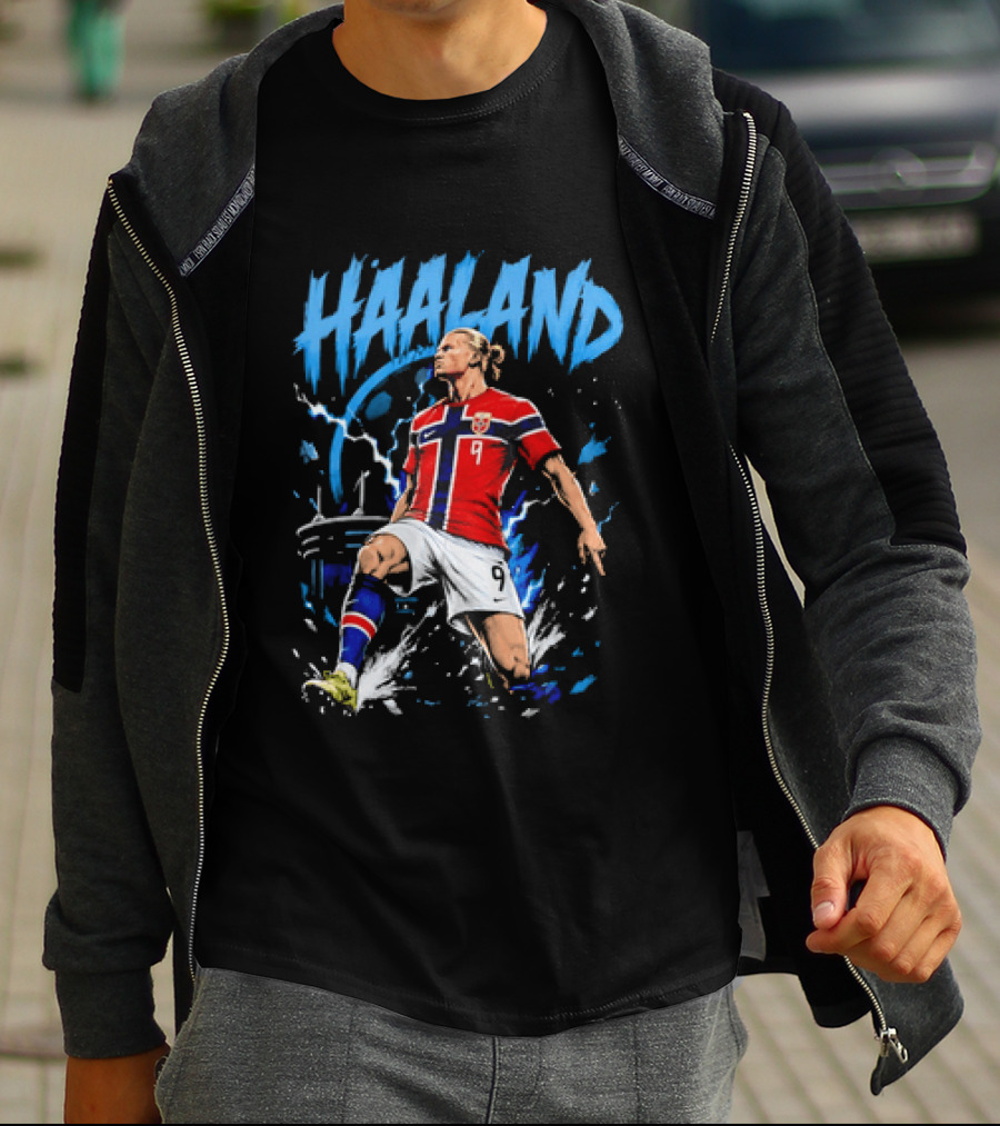 Haaland Norway National Team Born To Score Number 9 T-Shirt