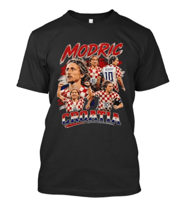 Luka Modric Croatia Number 10 National Team Football Player T-Shirt
