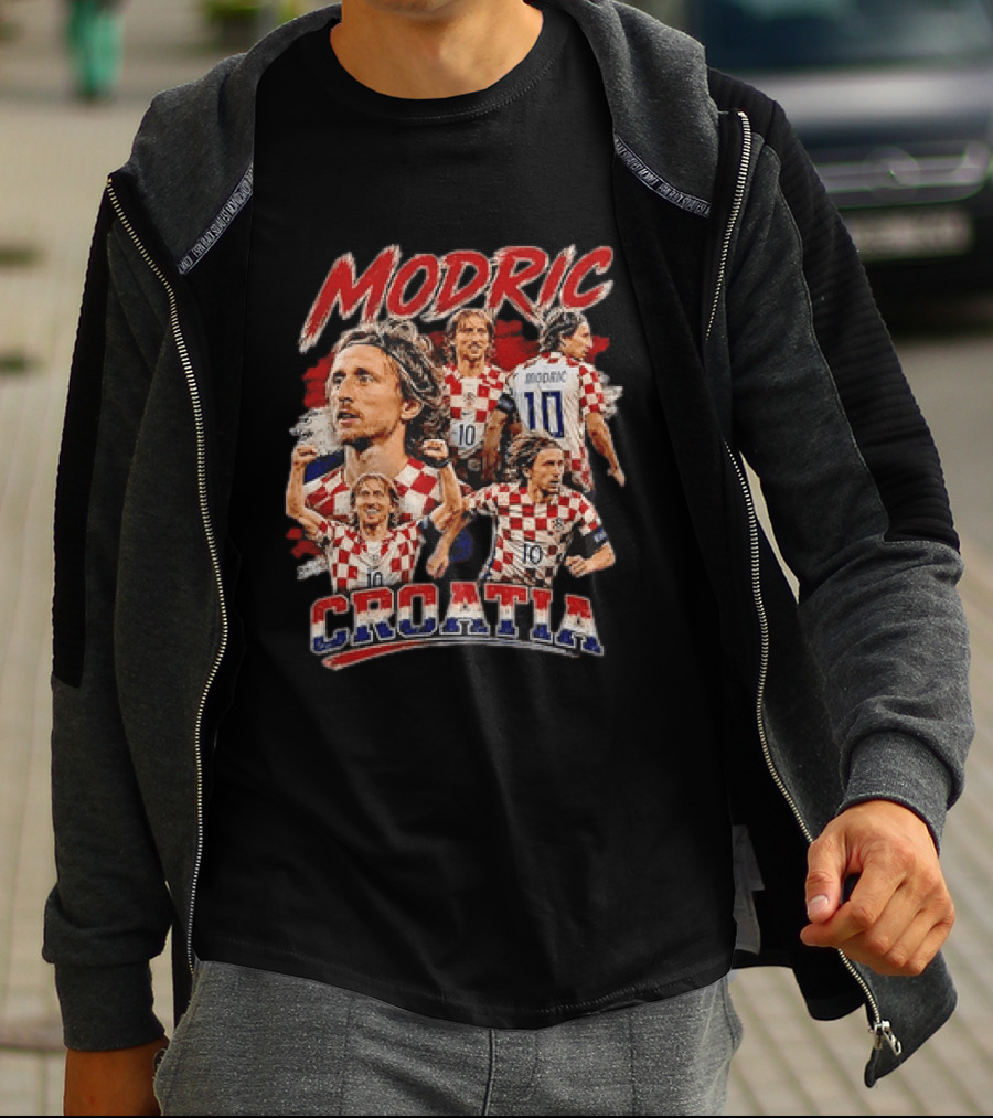 Luka Modric Croatia Number 10 National Team Football Player T-Shirt