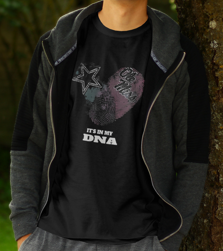 Heart Shaped Fingerprint Patriotism It's In My DNA T-Shirt