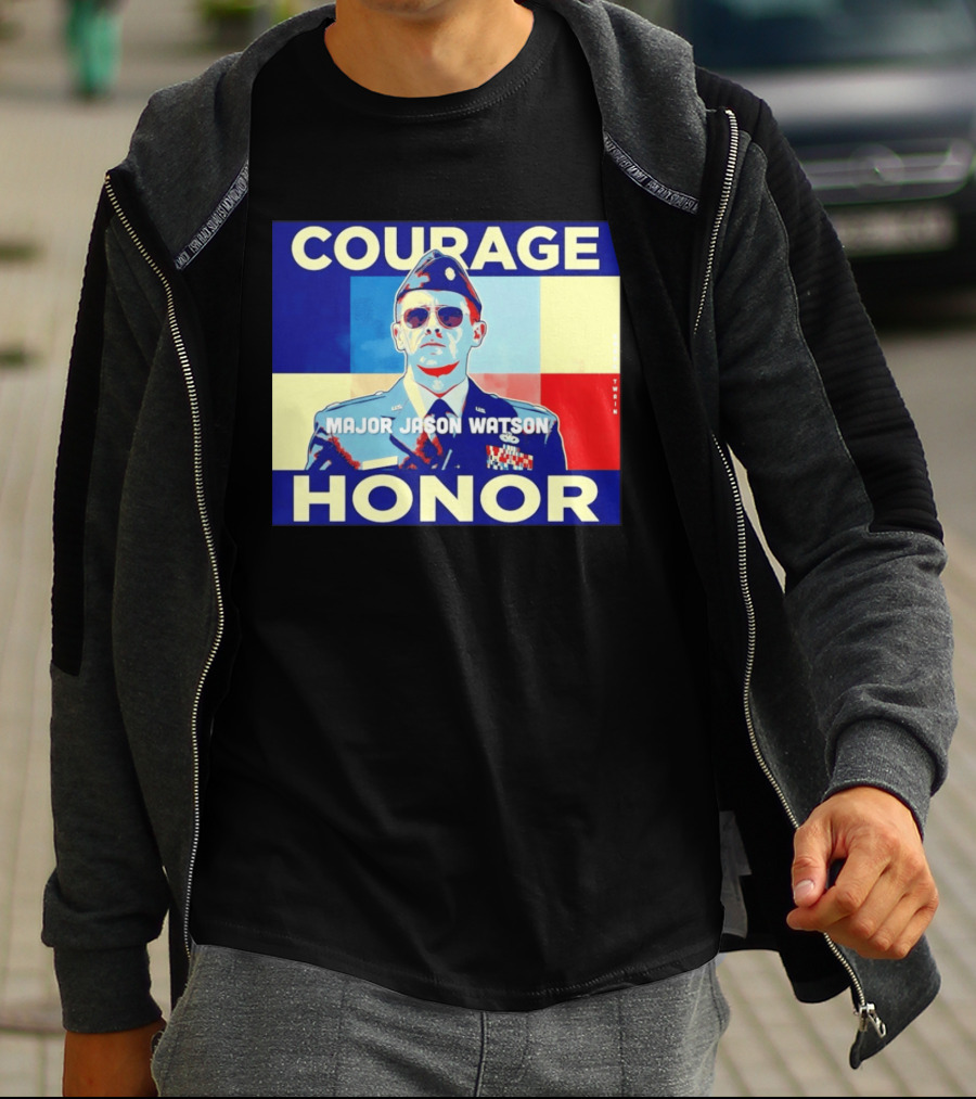 Courage Honor Major Jason Watson Military Tribute By Twain T-Shirt