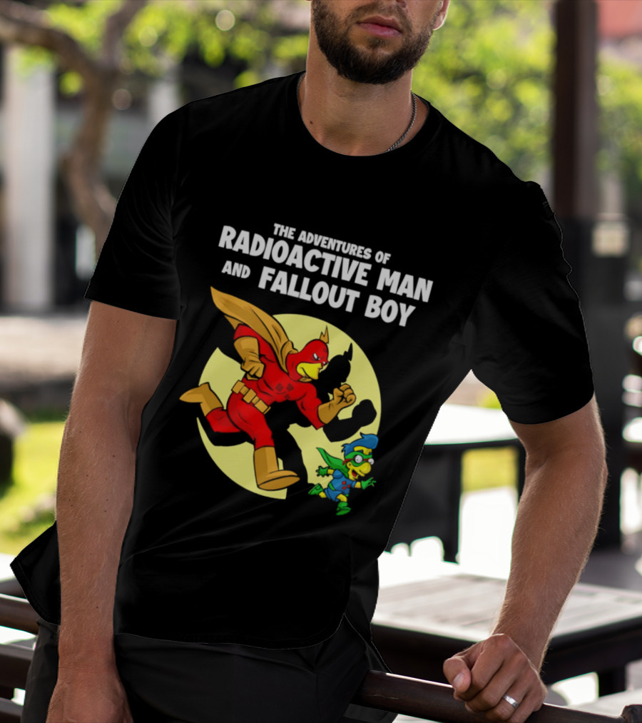 The Adventures Of Radioactive Man And Fallout Boy Comic Hero Duo T-Shirt