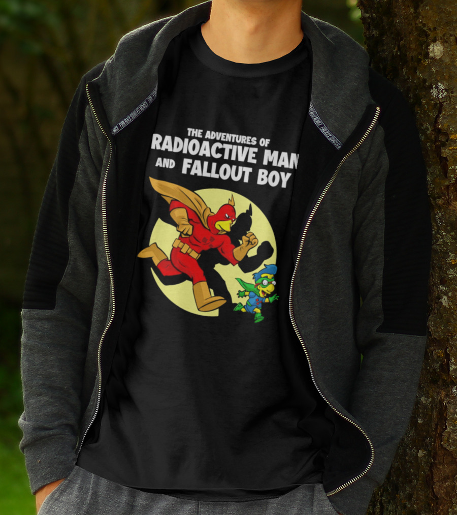 The Adventures Of Radioactive Man And Fallout Boy Comic Hero Duo T-Shirt