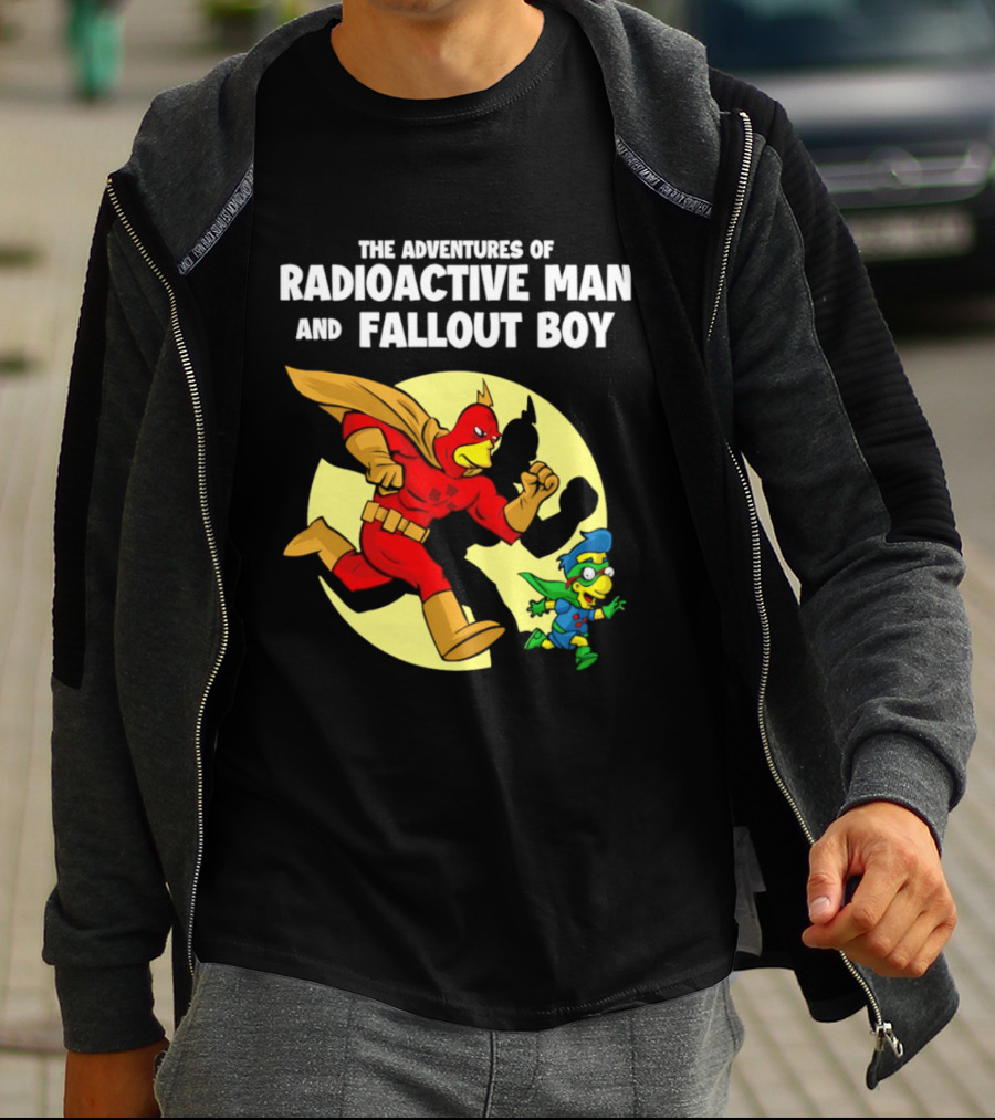 The Adventures Of Radioactive Man And Fallout Boy Comic Hero Duo T-Shirt