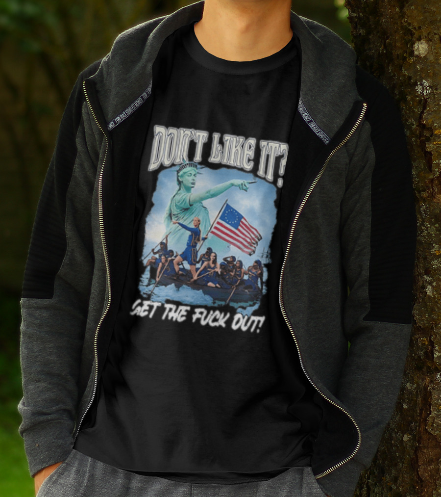 Indiana Fever Sophie Cunningham Statue Of Liberty Don't Like It Get The Fuck Out T-Shirt