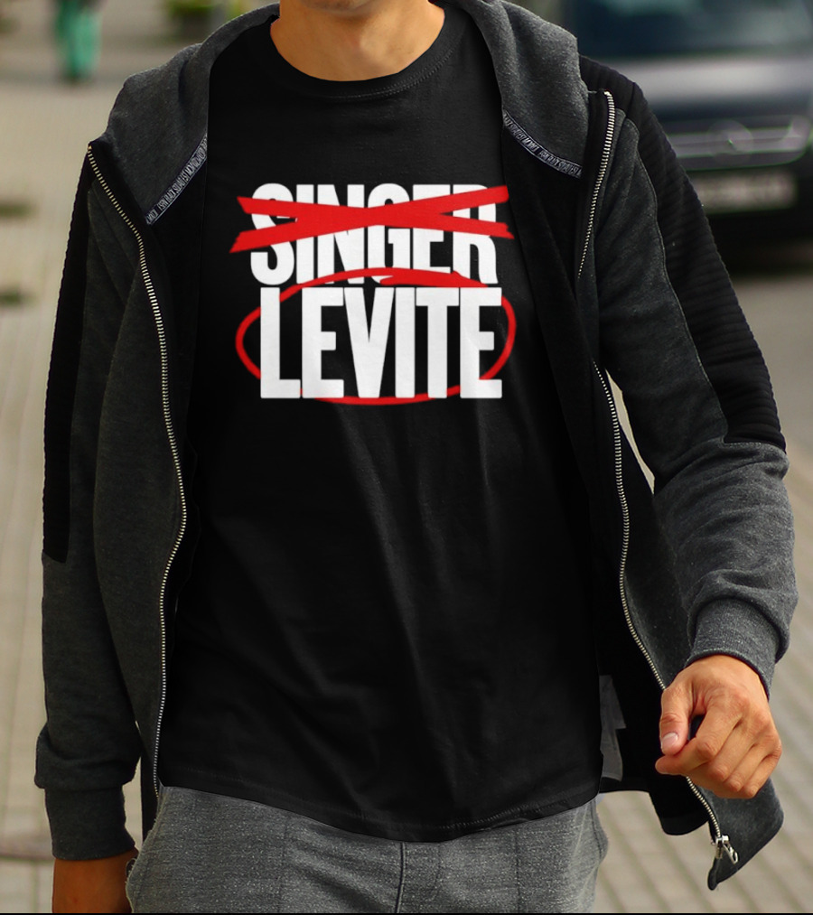LEVITE Not SINGER Red Crossed Out T-Shirt