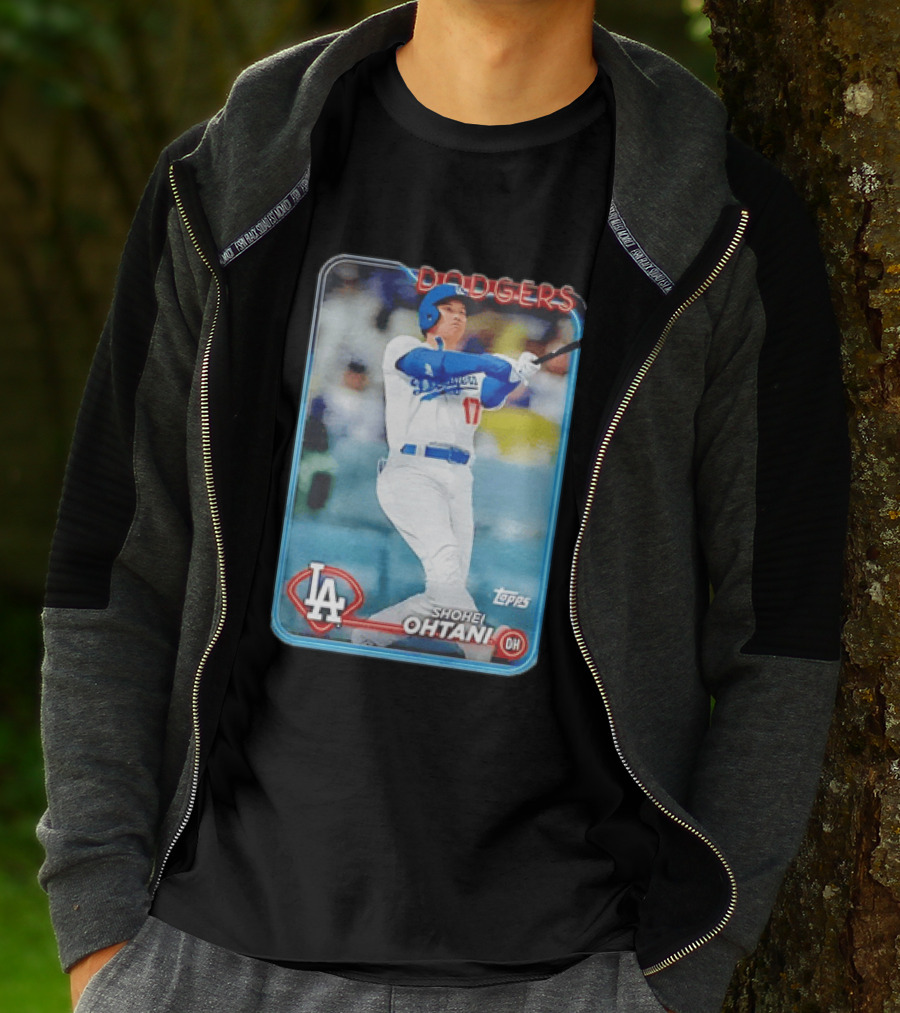 Topps Shohei Ohtani LA Dodgers Batter Neon Script T-Shirt