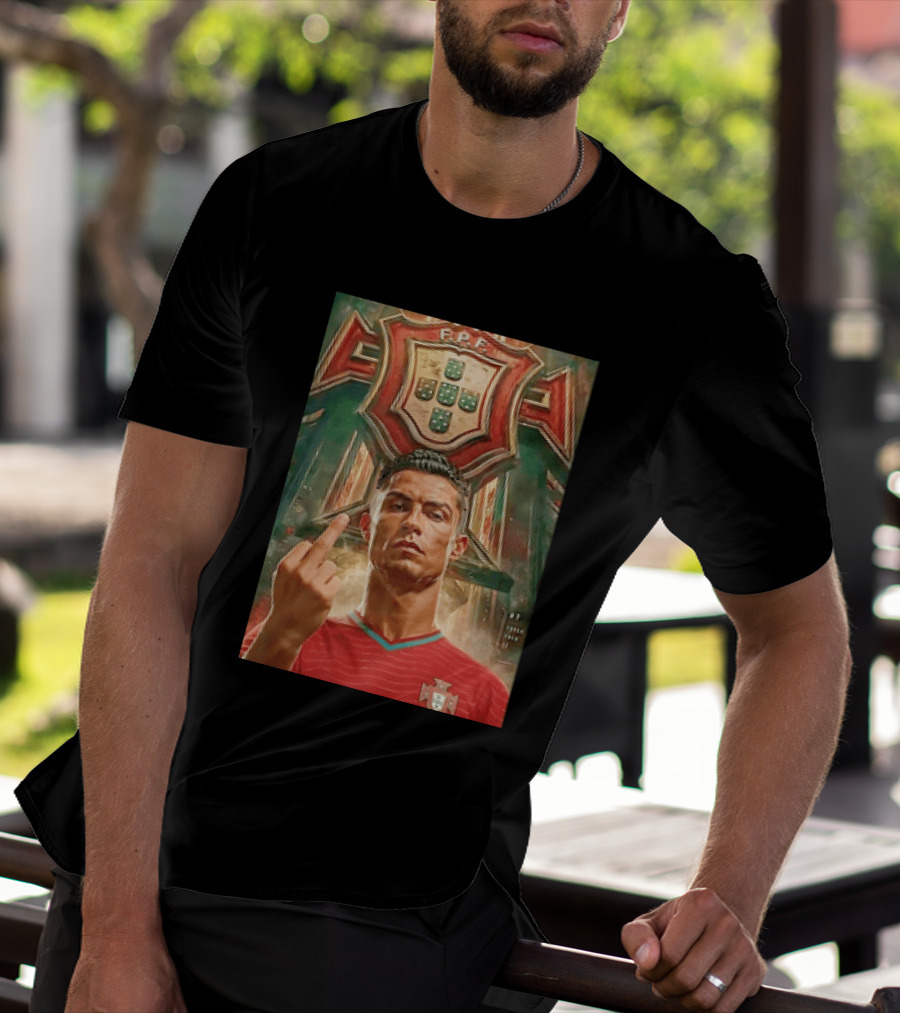 Portugal Soccer CR7 Gesture FIFA Crest T-Shirt