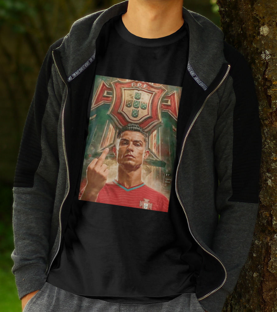Portugal Soccer CR7 Gesture FIFA Crest T-Shirt