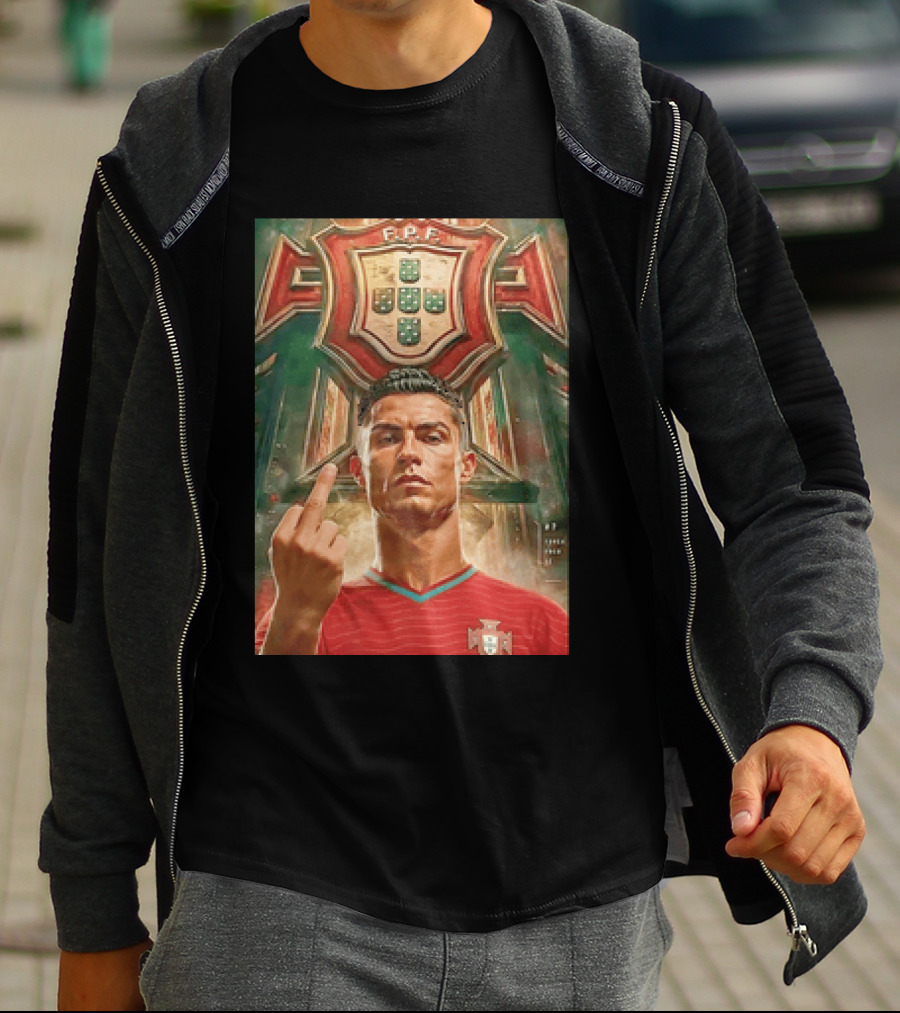 Portugal Soccer CR7 Gesture FIFA Crest T-Shirt