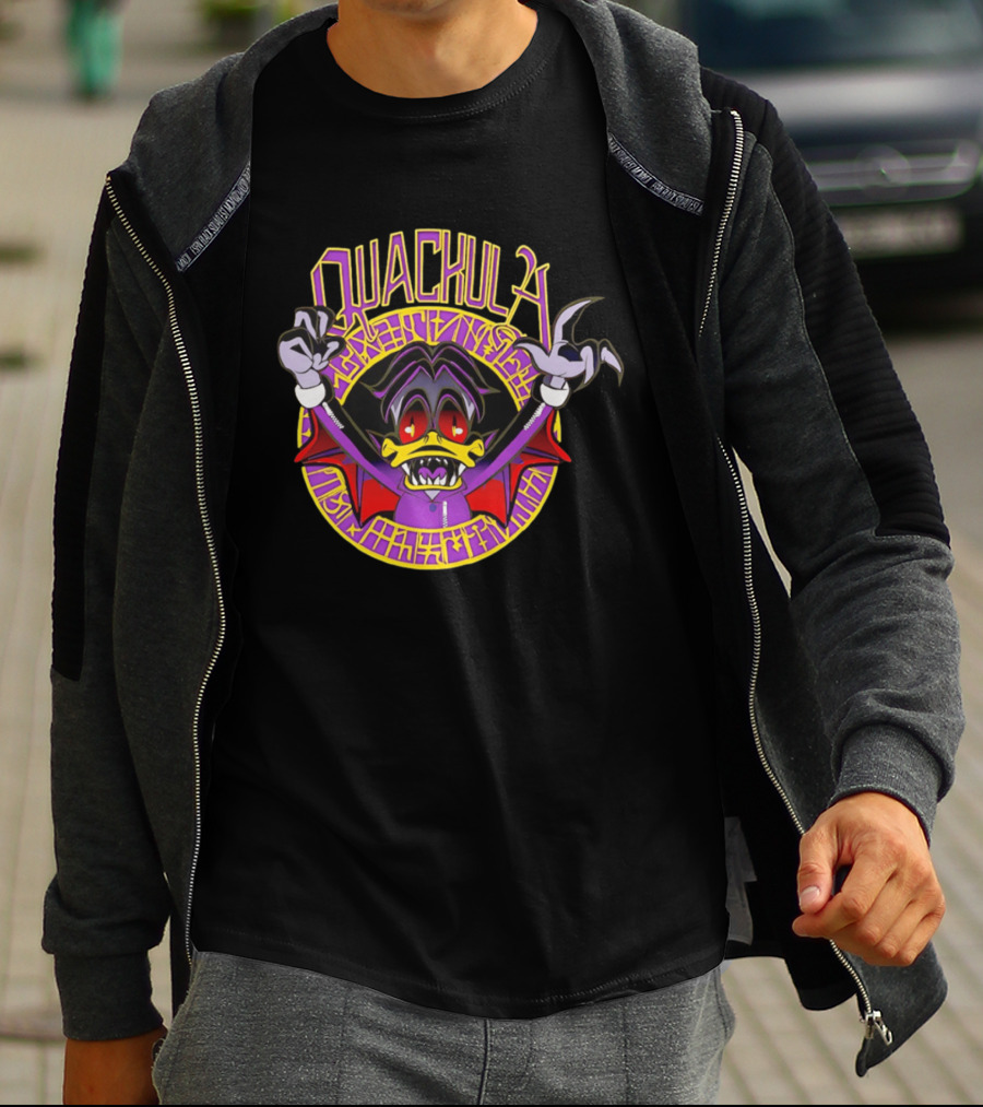 Quackula Vampire Duck Halloween Cartoon T-Shirt