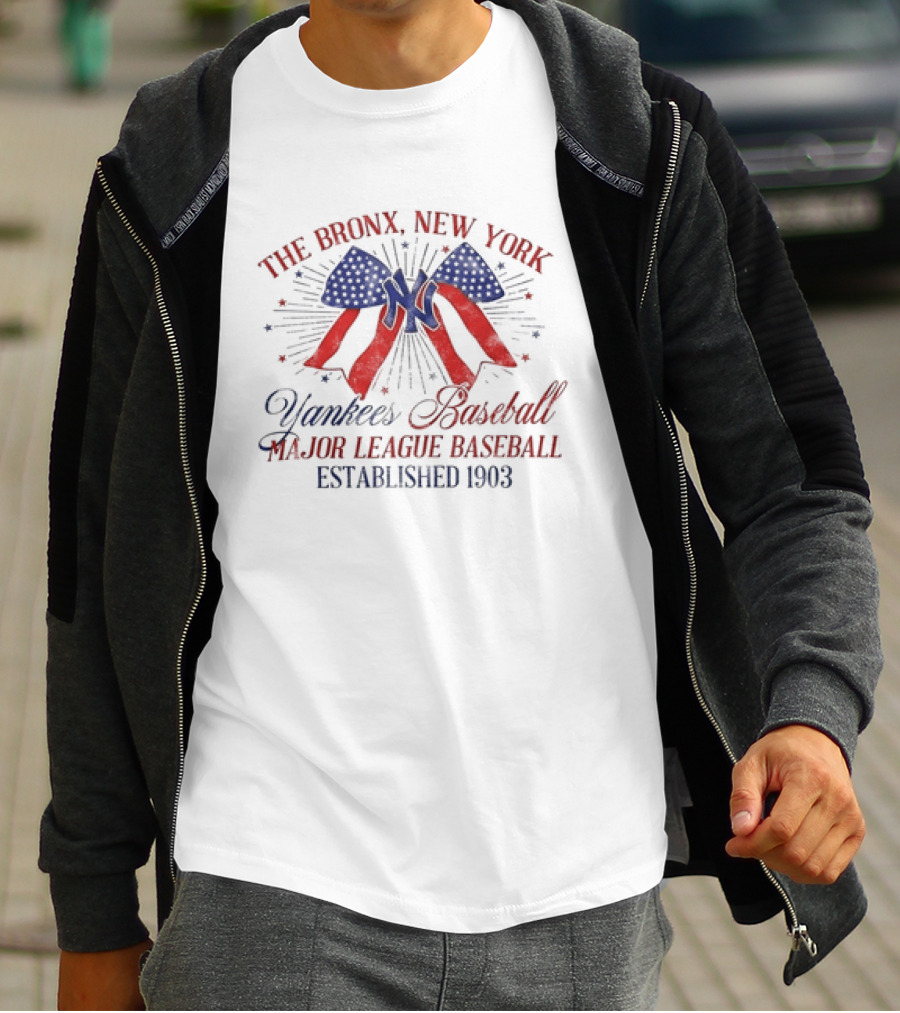 The Bronx New York Yankees Baseball Major League July 4th Established 1903 T-Shirt