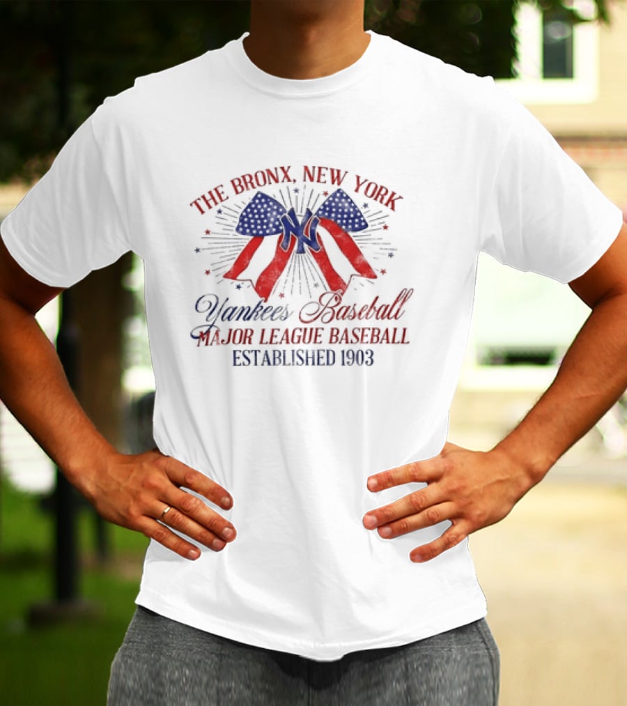 The Bronx New York Yankees Baseball Major League July 4th Established 1903 T-Shirt