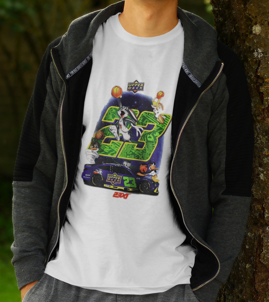 Upper Deck 23 Bugs Bunny Road Runner 23XI Racing Space Jam 30th Anniversary T-Shirt