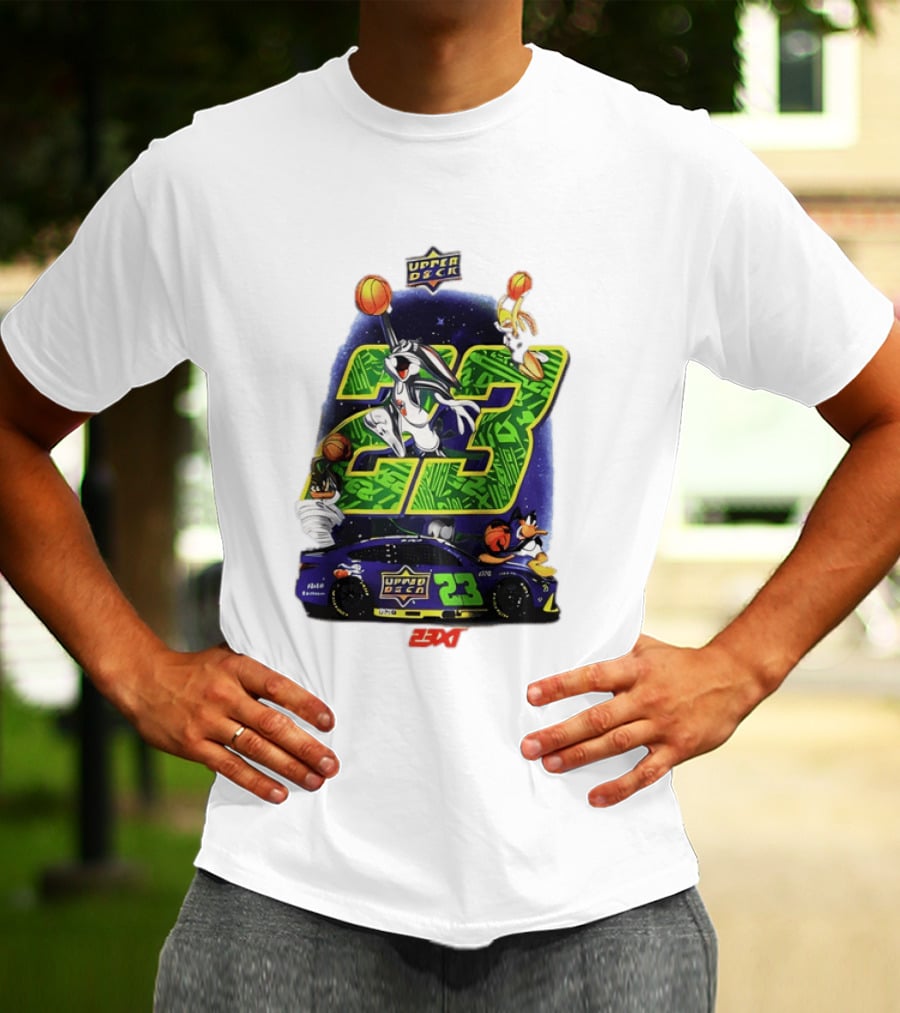 Upper Deck 23 Bugs Bunny Road Runner 23XI Racing Space Jam 30th Anniversary T-Shirt