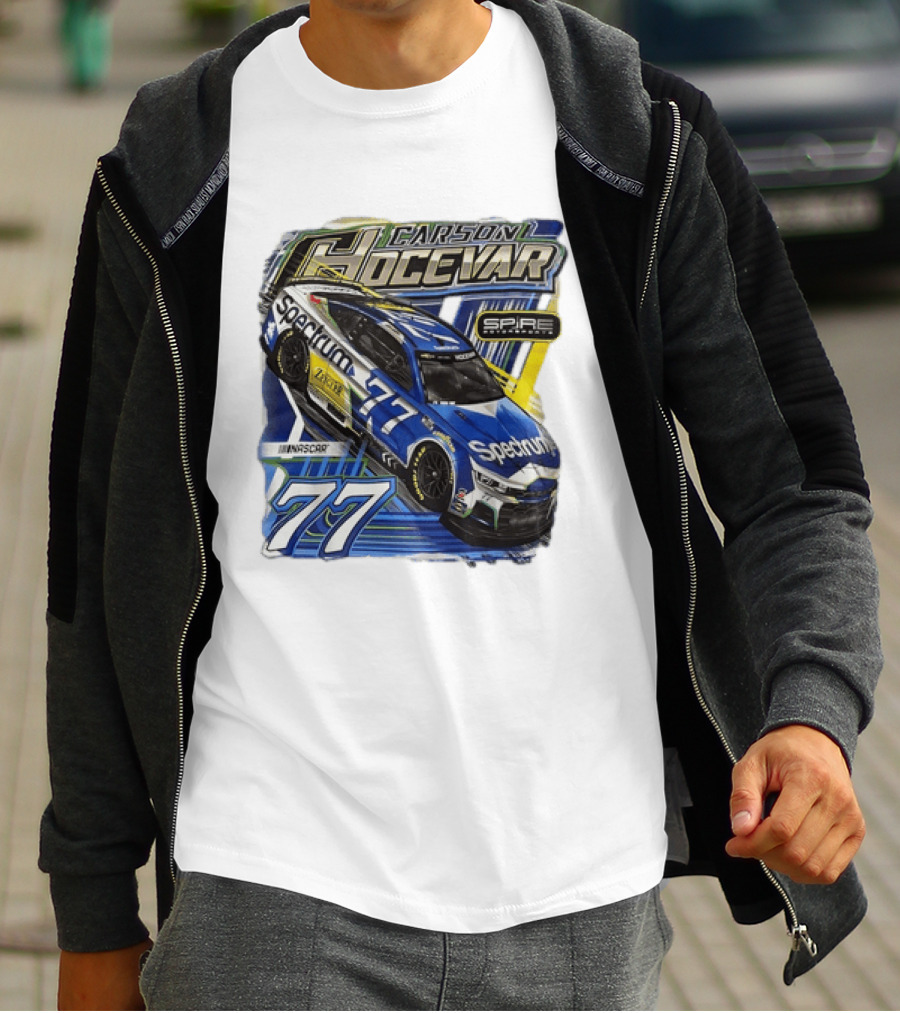 Carson Hocevar 77 Spectrum Chevrolet Camaro Spire Motorsports NASCAR Racing Team T-Shirt