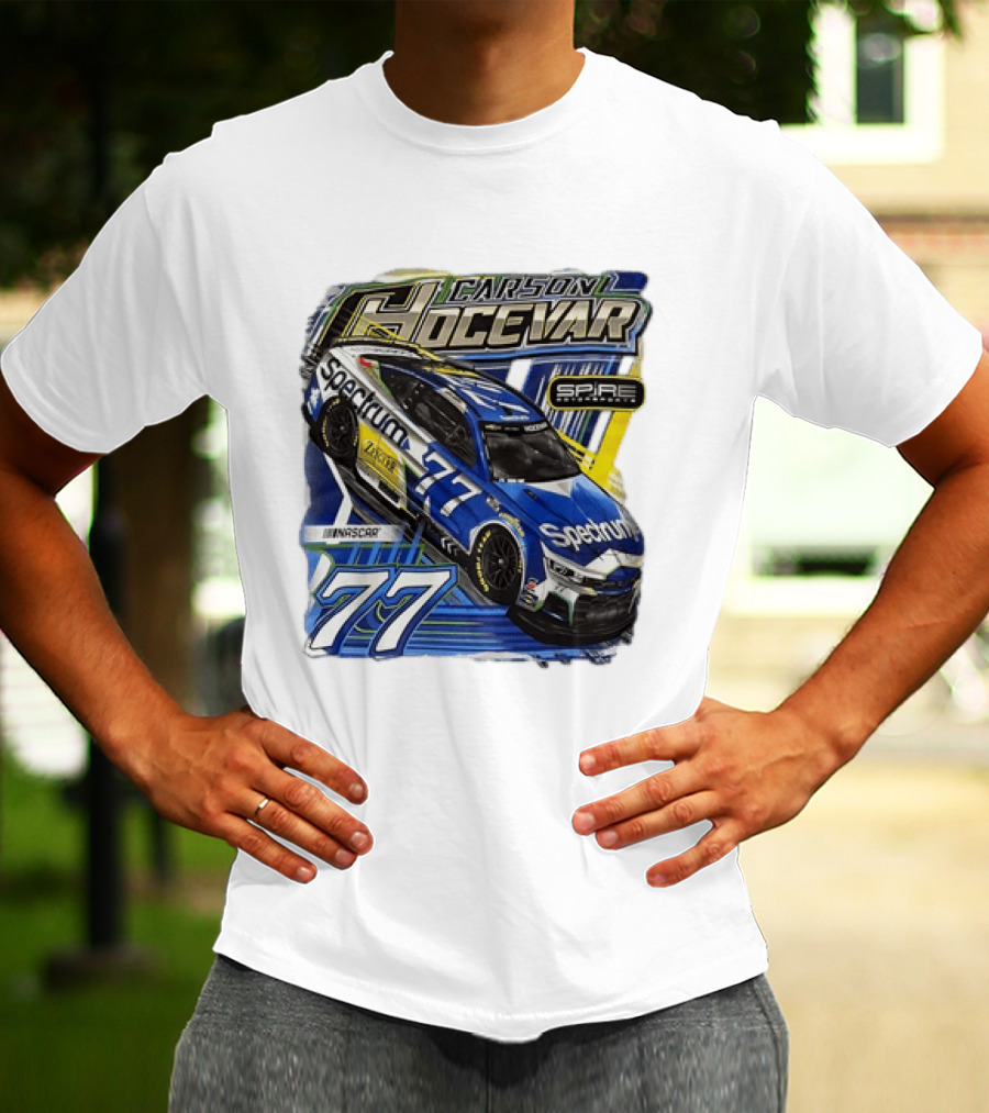 Carson Hocevar 77 Spectrum Chevrolet Camaro Spire Motorsports NASCAR Racing Team T-Shirt