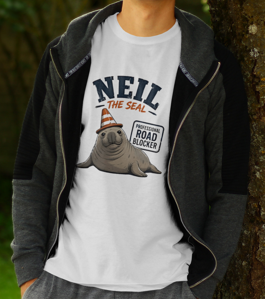Neil The Seal Traffic Cone Hat Professional Road Blocker T-Shirt
