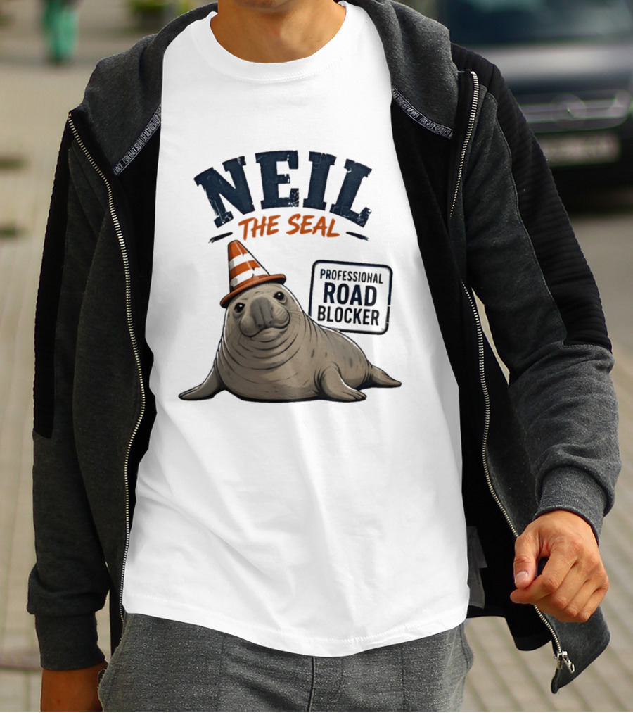 Neil The Seal Traffic Cone Hat Professional Road Blocker T-Shirt