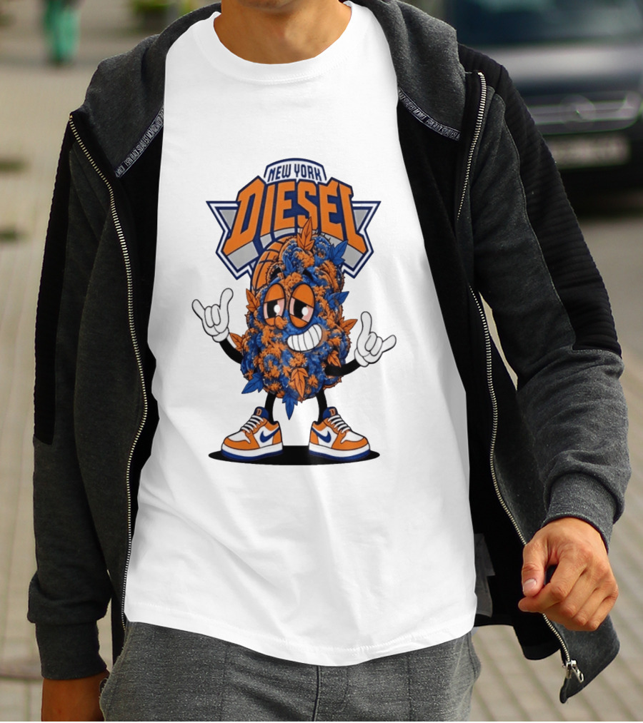 New York Diesel Basketball Weed Character Sneakers T-Shirt