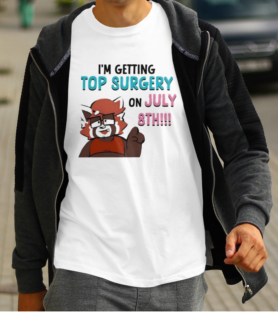 I'm Getting Top Surgery On July 8th Cartoon Character Announcement T-Shirt