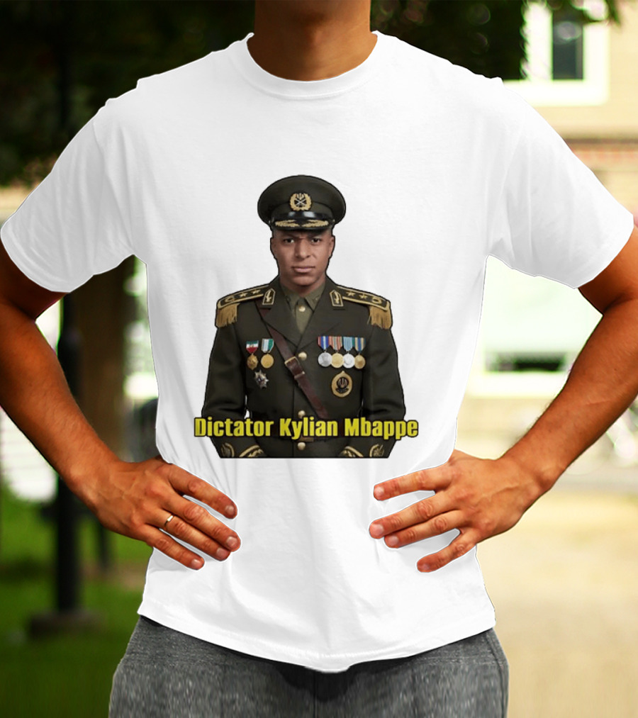 Kylian Mbappe France National Team Dictator Kylian Mbappe Military Uniform T-Shirt