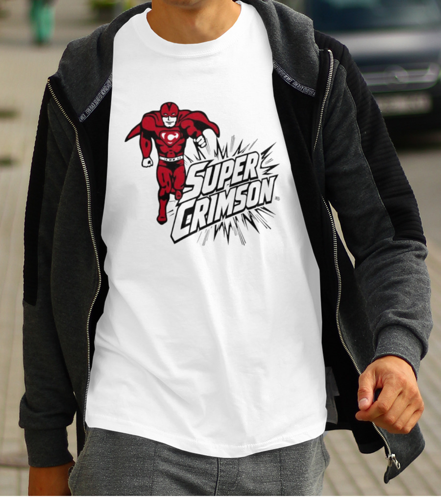 Super Crimson Hero Heart Emblem Burst T-Shirt