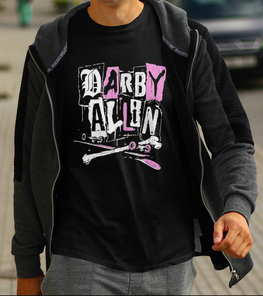 AEW Darby Allin Skateboard Hammer Grunge Graffiti T-Shirt