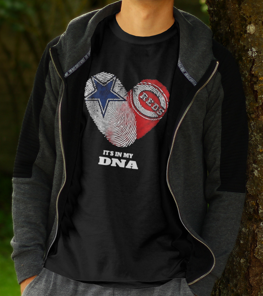 Dallas Cowboys Heart Cincinnati Reds It's In My DNA 2026 T-Shirt