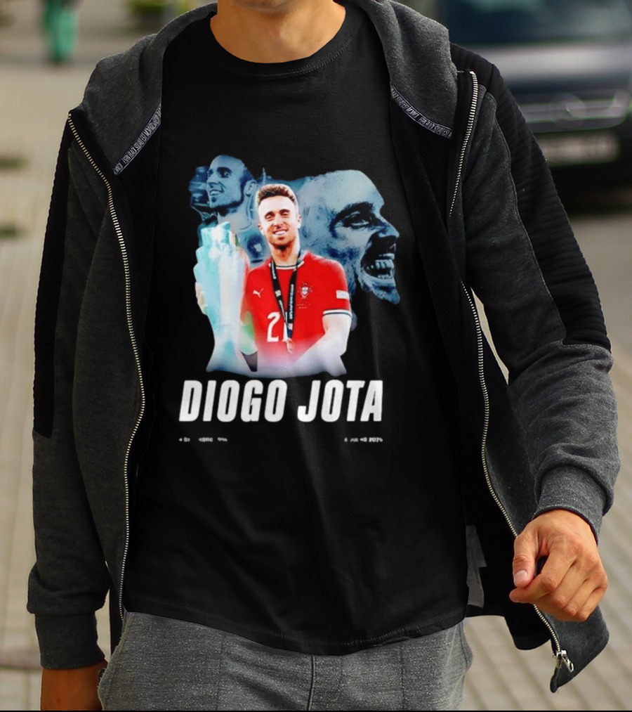 Diogo Jota Portugal National Football Team Collage 4 Dezembro 1996 8 Julho 2026 T-Shirt
