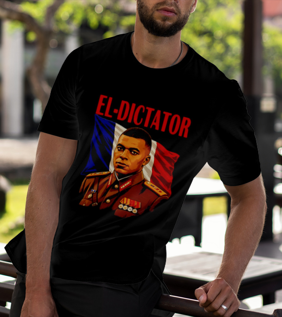 Kylian Mbappe El Dictator French Flag Concept T-Shirt