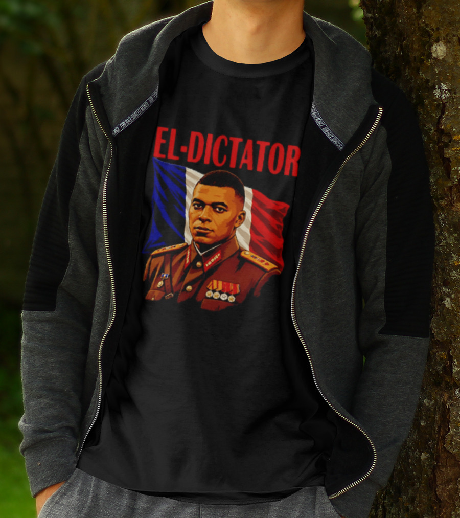 Kylian Mbappe El Dictator French Flag Concept T-Shirt