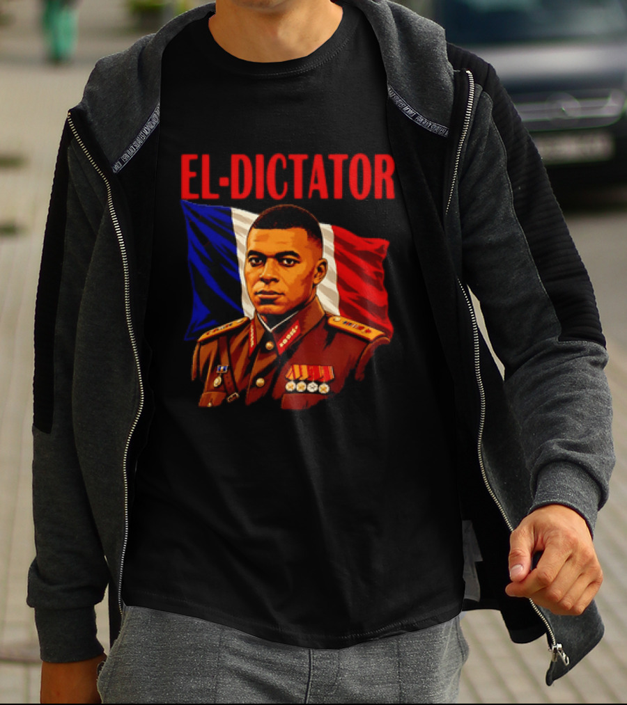 Kylian Mbappe El Dictator French Flag Concept T-Shirt