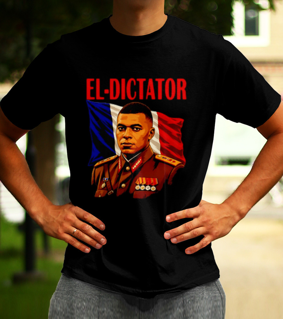 Kylian Mbappe El Dictator French Flag Concept T-Shirt