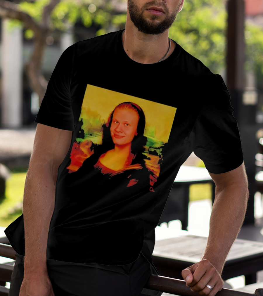 Mona Lisa Erling Haaland Manchester City Meme T-Shirt